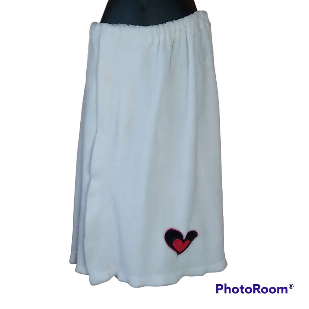 Dan Dee Towel Half Waist Wrap Spa Bath Valentine Heart Soft Fleece Body Beach